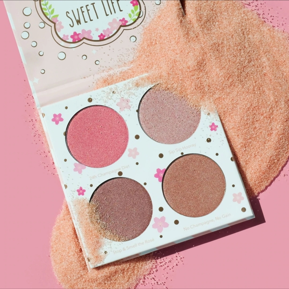 🦋🦋🦋 3/$25--- Beauty Bakerie Blushlighter Cotton Candy Champagne Palette BNIB